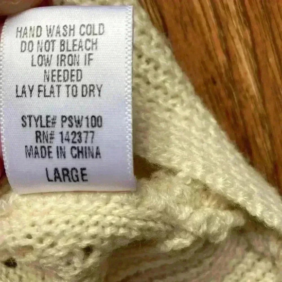 - PP LA knit sweater size large ivory - Picture 3 of 8